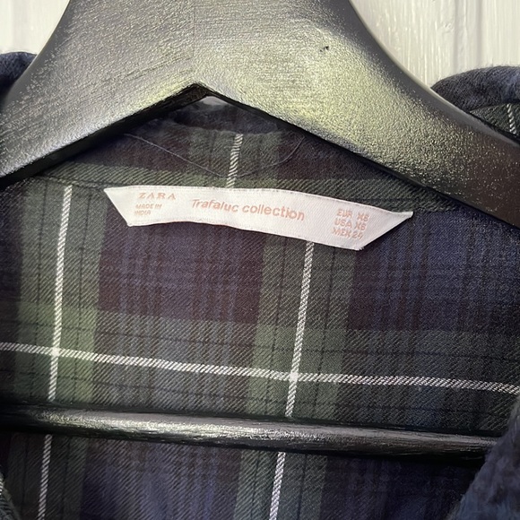 Zara Trafaluc Embroidered Plaid Shirt - Picture 4 of 7